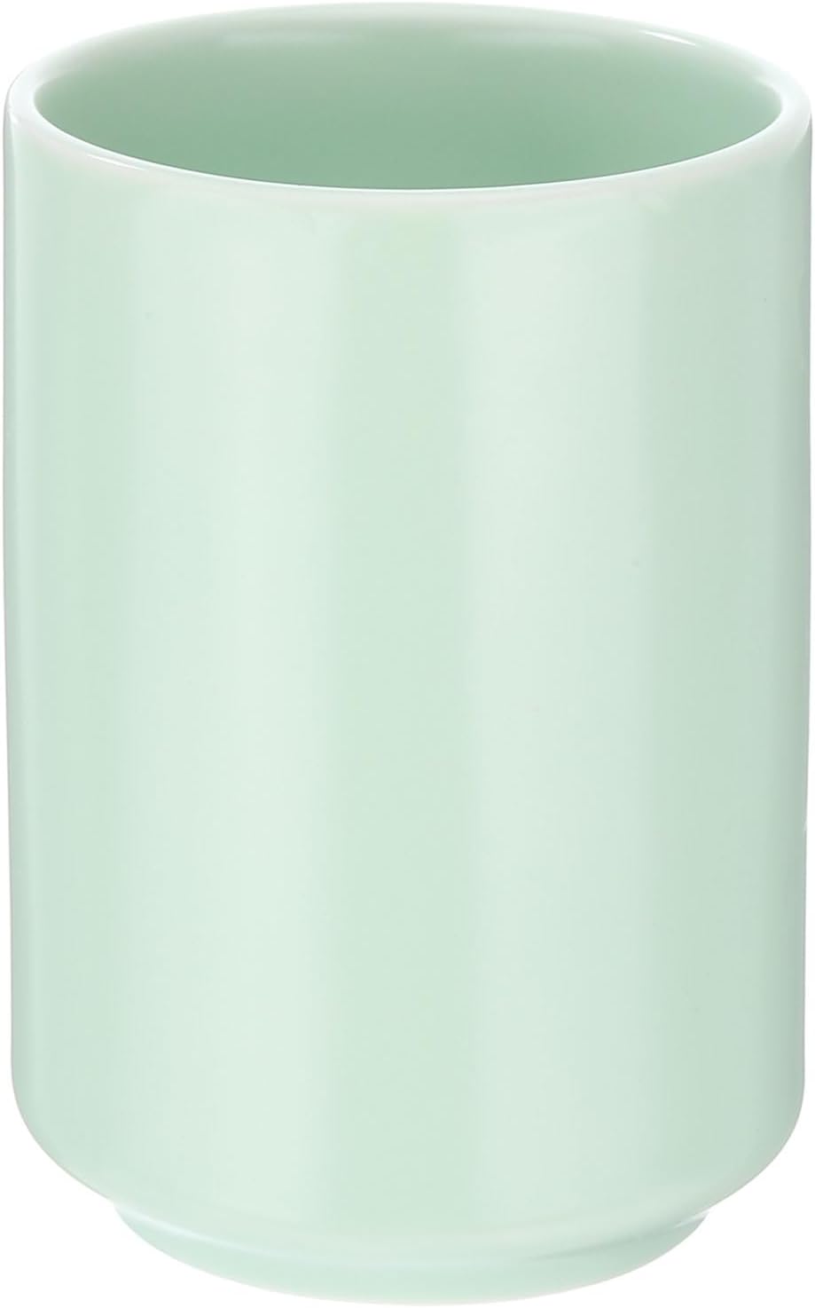 HARFINGTON Japanese Ceramic Tea Cups 8oz / 240ml Simple Solid Color No Handle Ceramic Tea Mugs Matte Glazed Cylindrical Cup for Matcha Tea Wine Black Tea Coffee Drinks, Black